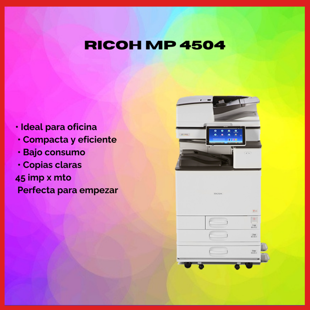 venta decopiadora a color doble carta mpc 4504